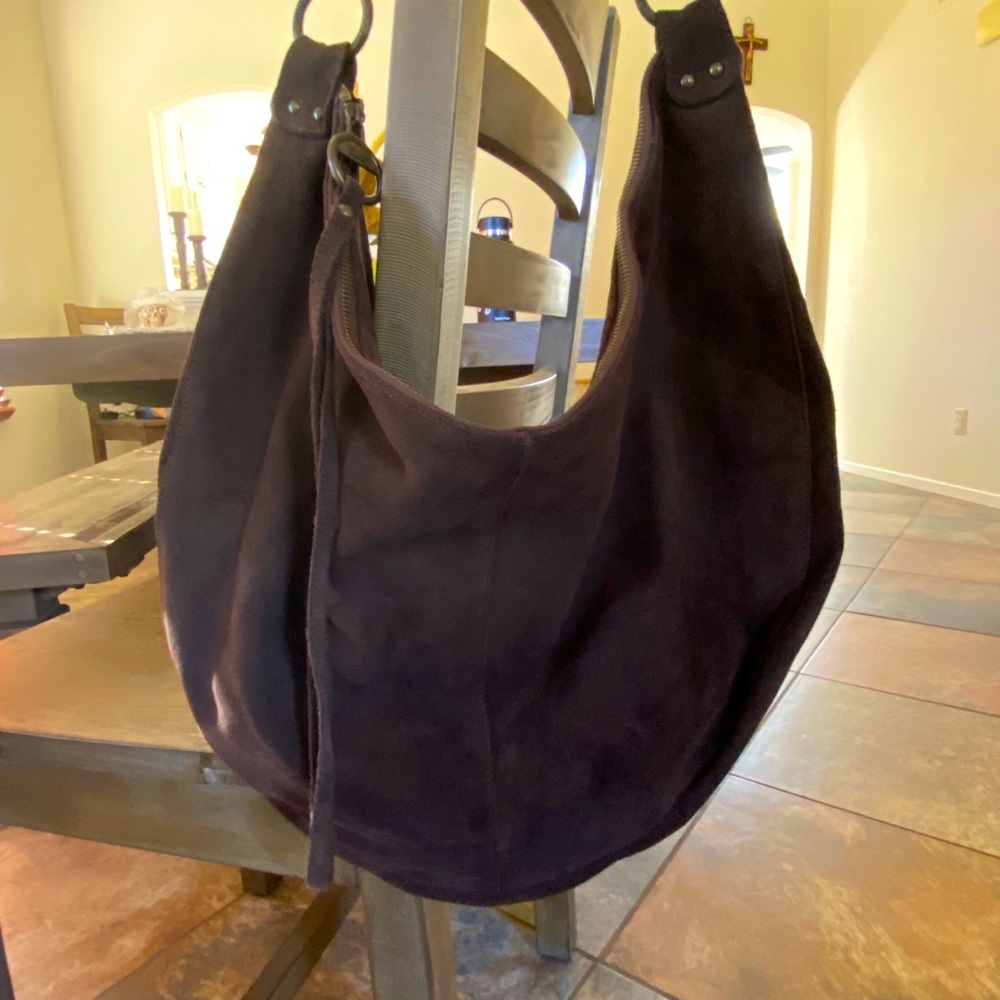 Bohemian style suede bag